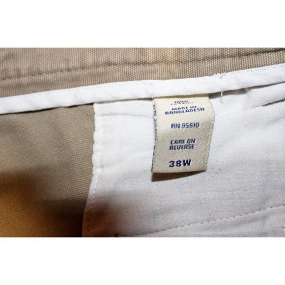 Mens Lanesboro Zip Up Shorts Sz: 38W Beige Khaki Flat Front Pockets Bermuda - Picture 3 of 8